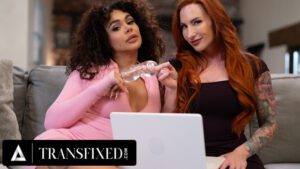 Transfix – Redhead MILA Sophia Locke's MILA Lip cum Swap Co -worker with colleague Eva Maxim after heated fuck