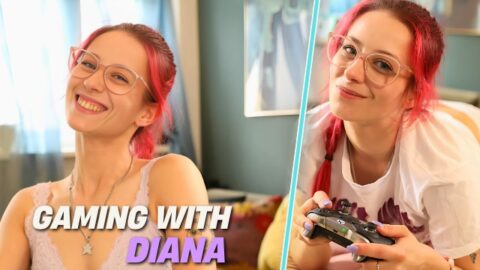 Replaced - Lovely Player Diana Has A Steaming Game And Masturbation Session - Part 1 Of 2